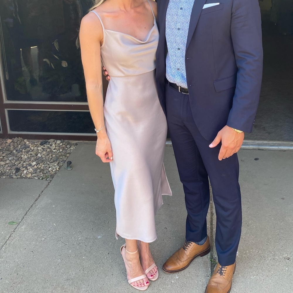 Dove Grey BHLDN Bridesmaid Dress